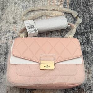 Kate Spade Carey Smooth Quilted Leather Conch Pink